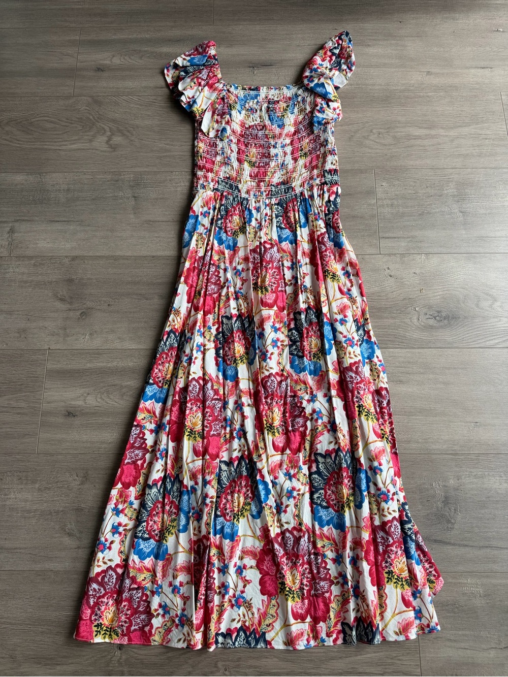 Misa Los Angeles smocked floral high low midi dress - size small - Picture 4 of 4